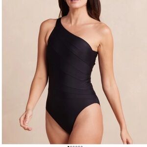 Summersalt Sidestroke Solid Black Swimsuit